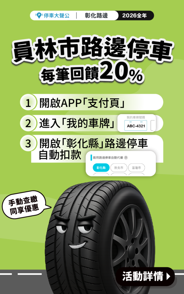 員林路邊停車 彰化路邊停車優惠 停車大聲公 員林幸福卡